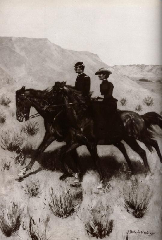 Frederic Remington The Esc ort oil painting picture